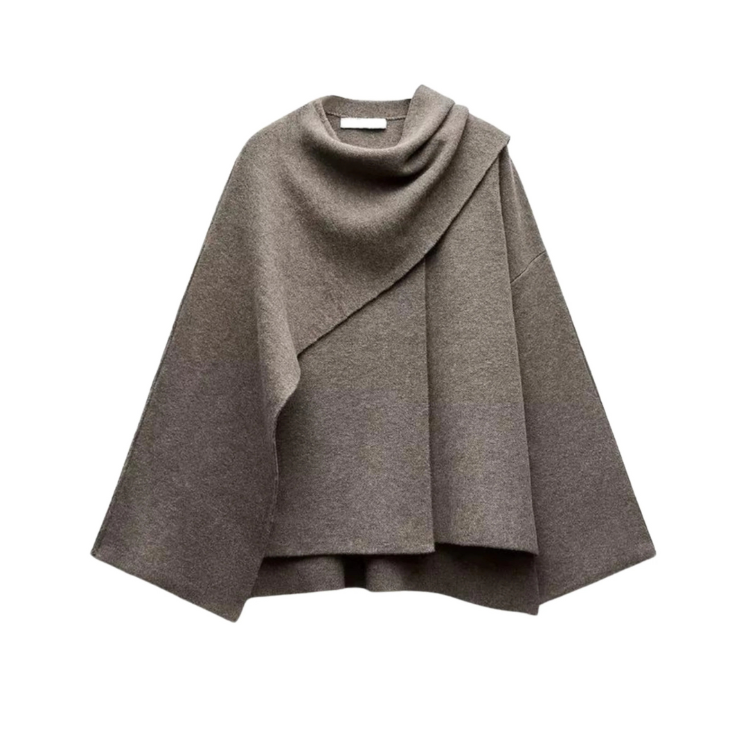 Alera | Asymmetric Wool Blend Cape Coat 0