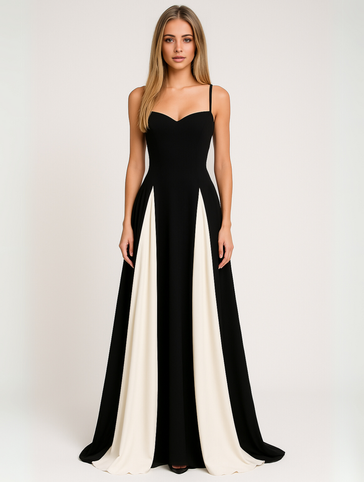 Camille | Women's Sweetheart Neck A Line Maxi Dress