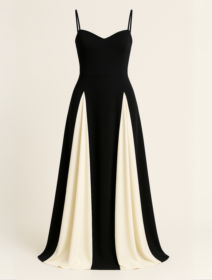 Camille | Women's Sweetheart Neck A Line Maxi Dress