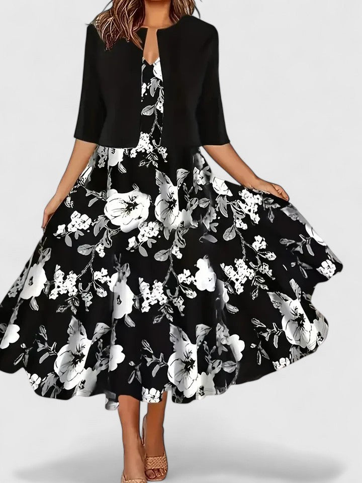 Daniela | Women's Elegant Floral Midi Dress