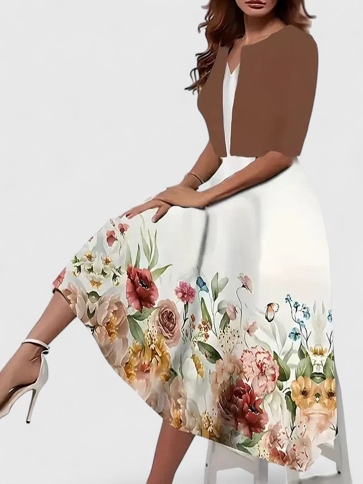 Daniela | Women's Elegant Floral Midi Dress