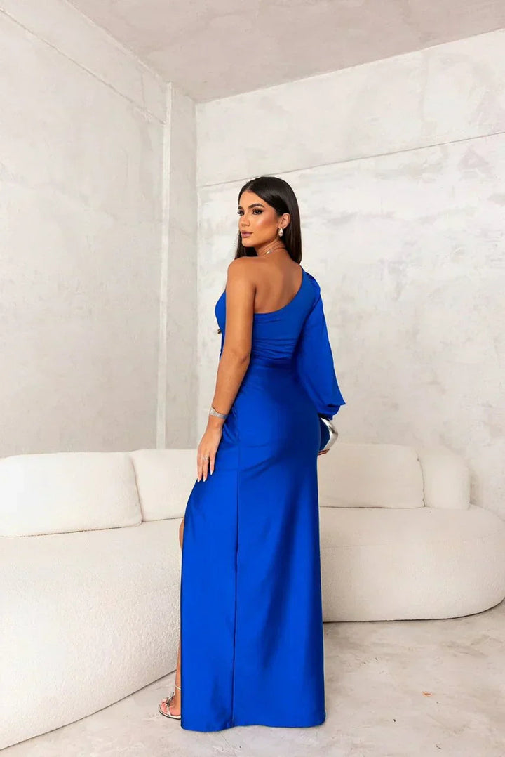 Della | Women's Satin One-Shoulder Evening Dress 7