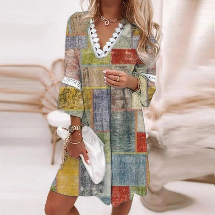 Diana | Women's Boho Floral Mini Dress