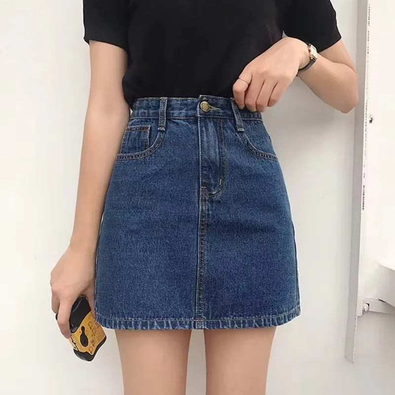 Duna | High Waist Denim Mini Skirt 0