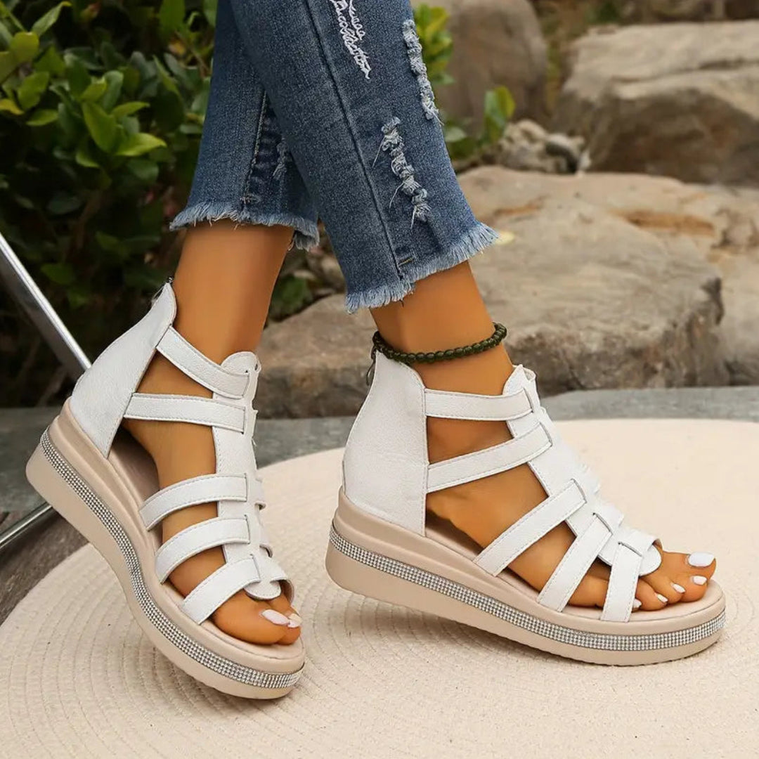 Glaroma | Women's Orthopedic Sandals Gladiator Wedge