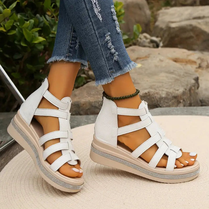 Glaroma | Women's Orthopedic Sandals Gladiator Wedge