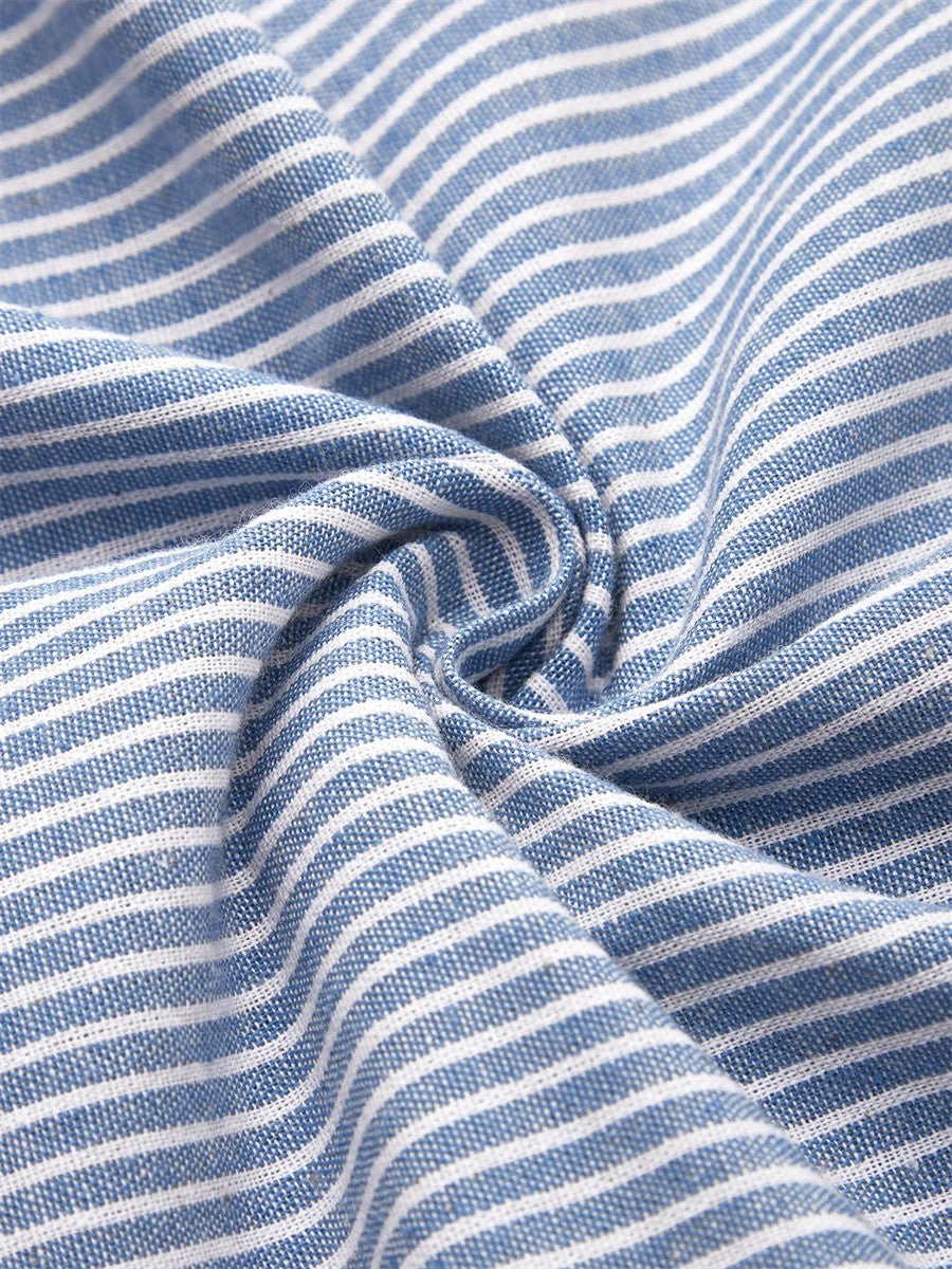 Marella | Women's Elegant Midi Dress Striped Short Sleeve