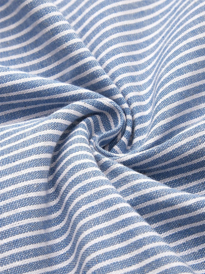 Marella | Women's Elegant Midi Dress Striped Short Sleeve
