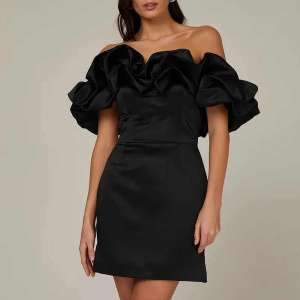 Maribel | Women's Mini Dress Off Shoulder Ruffle Bodycon