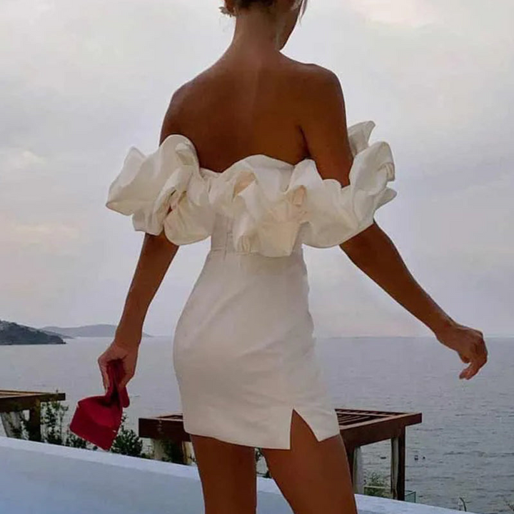 Maribel | Women's Mini Dress Off Shoulder Ruffle Bodycon