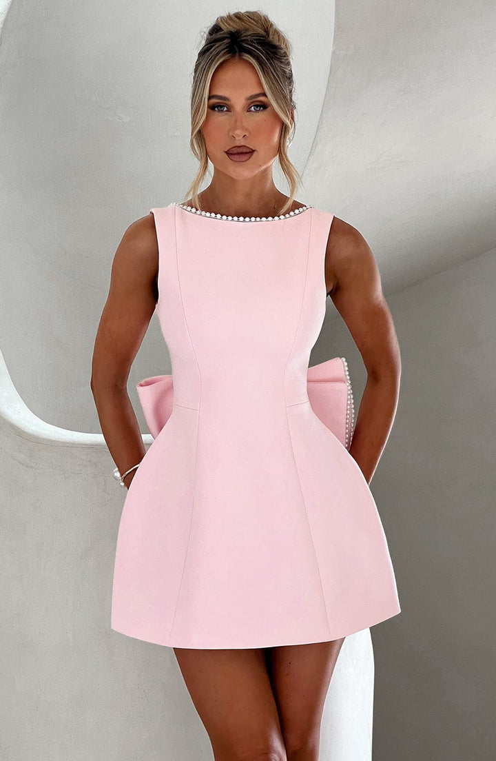 Mireille | Women's Mini Dress Bow Back Wedding Guest