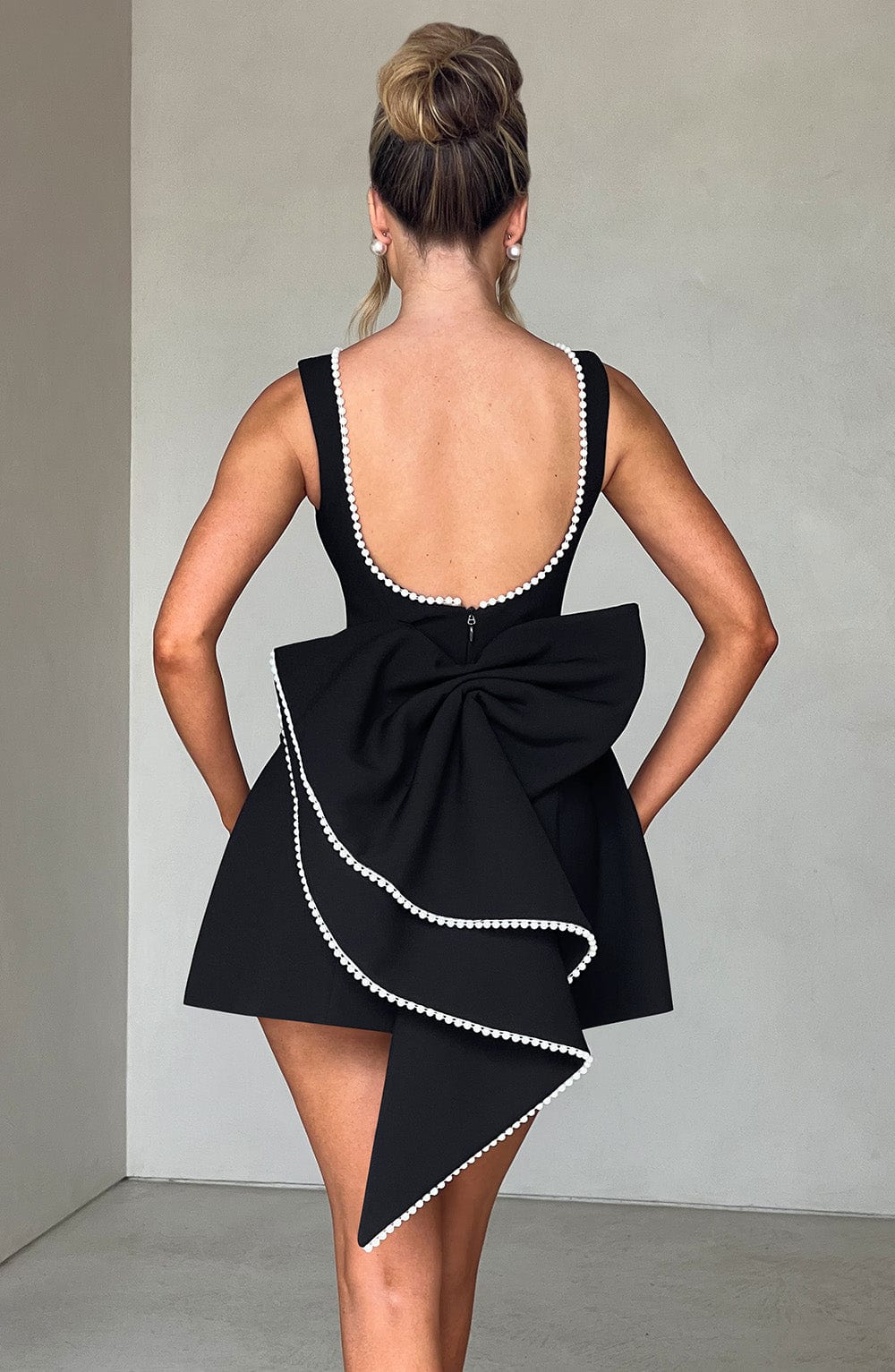 Mireille | Women's Mini Dress Bow Back Wedding Guest