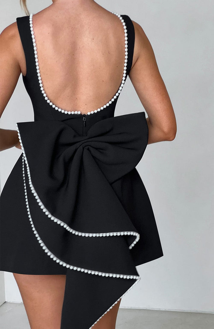 Mireille | Women's Mini Dress Bow Back Wedding Guest