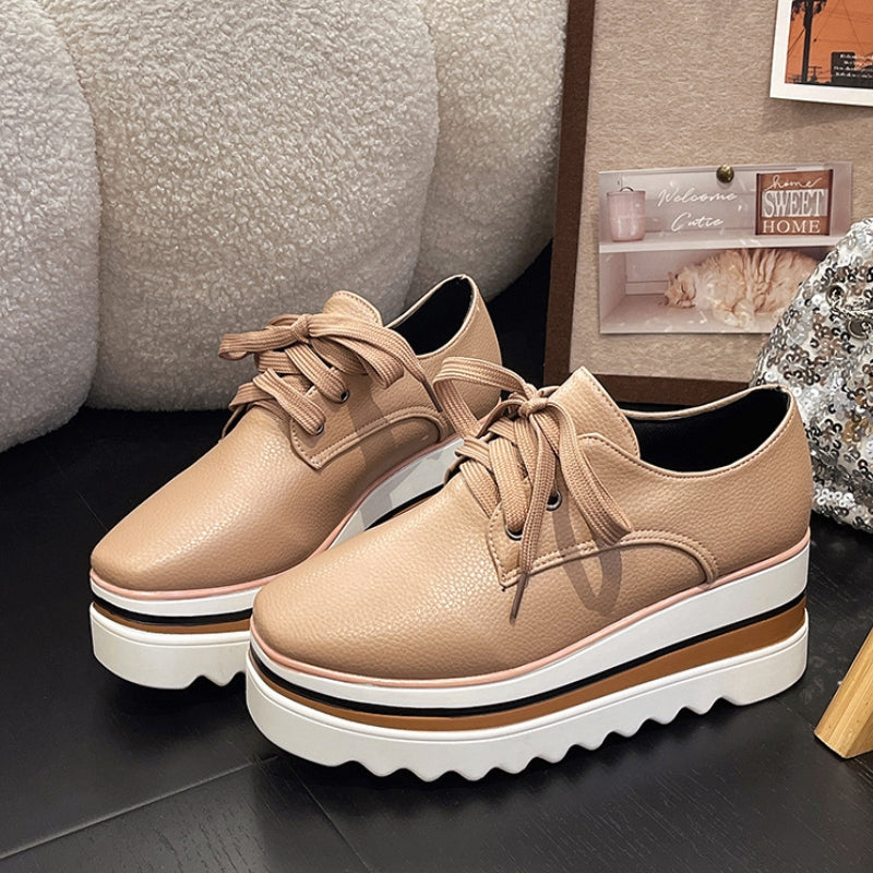 Oxenya | Women's Orthopedic Sneakers Lace Up Platform