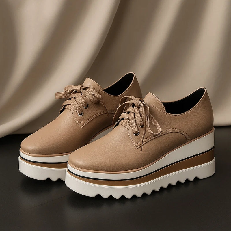 Oxenya | Women's Orthopedic Sneakers Lace Up Platform
