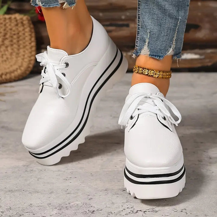 Oxenya | Women's Orthopedic Sneakers Lace Up Platform