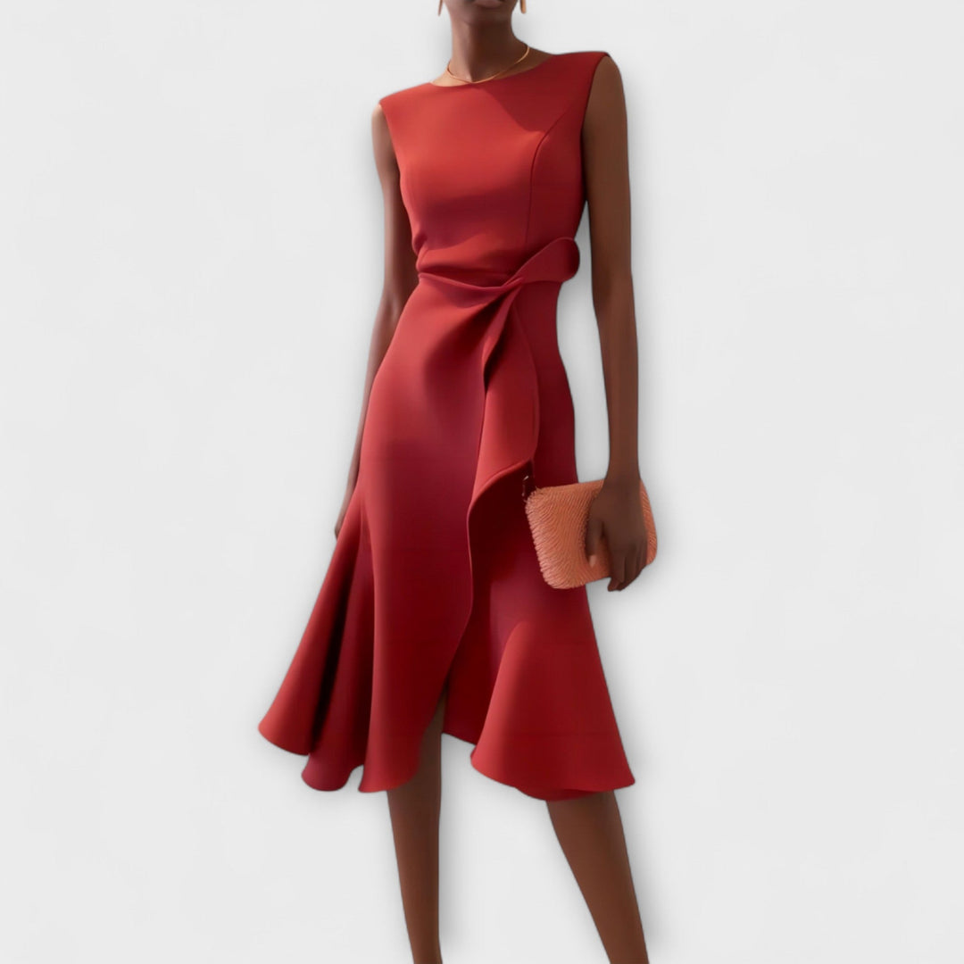 Ravenna | Women's Elegant Midi Dress Sleeveless