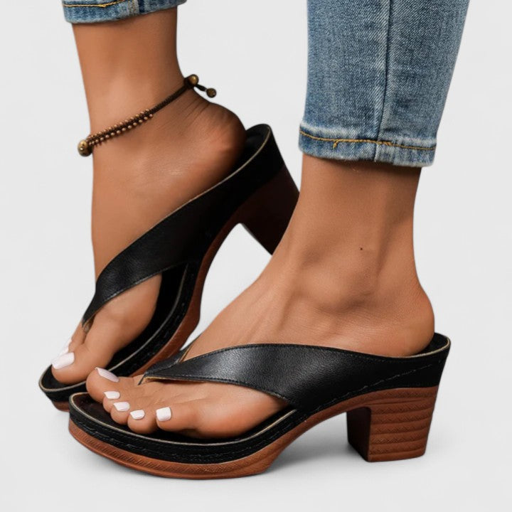 Regina | Women's Thong Orthopaedic Heel Sandals 
