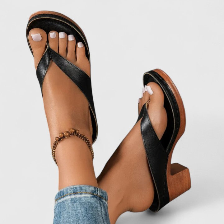 Regina | Women's Thong Orthopaedic Heel Sandals 