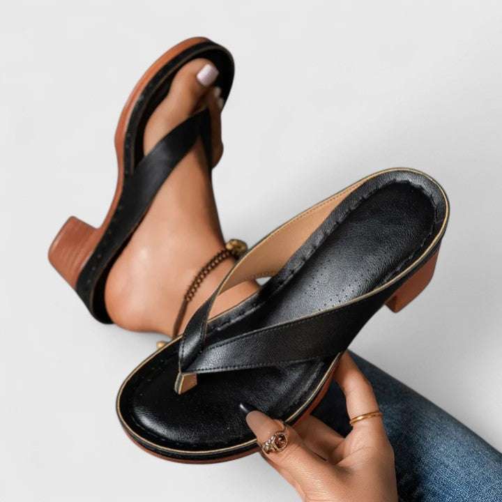 Regina | Women's Thong Orthopaedic Heel Sandals 