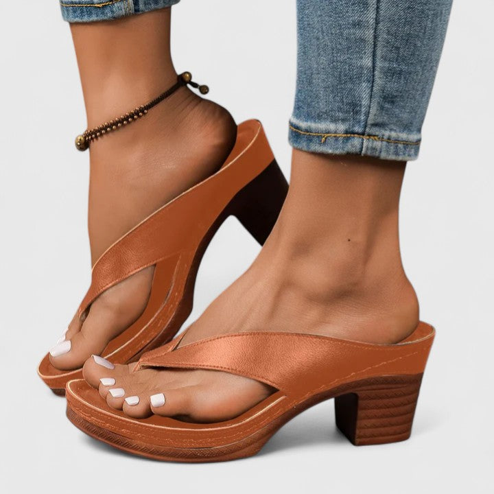 Regina | Women's Thong Orthopaedic Heel Sandals 