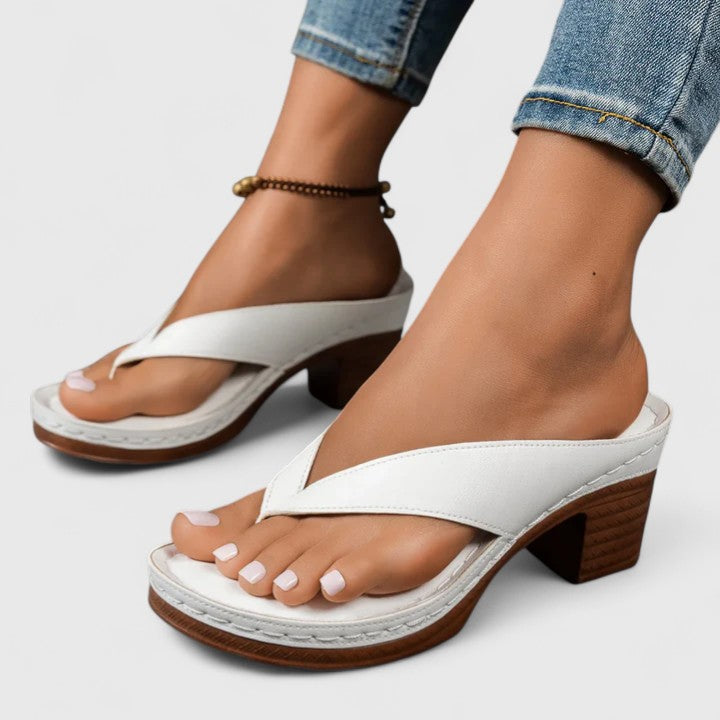 Regina | Women's Thong Orthopaedic Heel Sandals 
