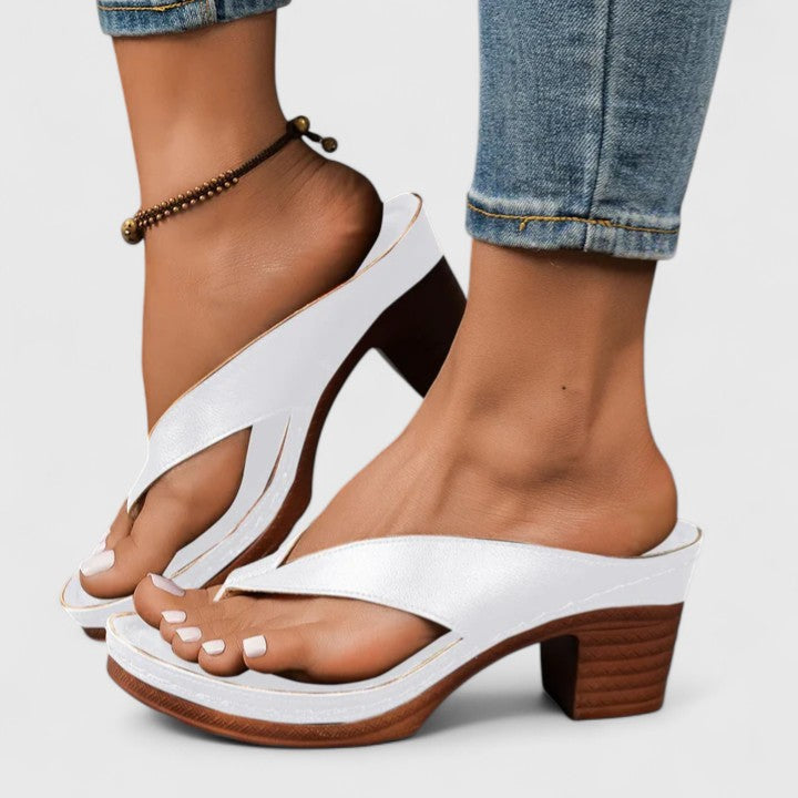 Regina | Women's Thong Orthopaedic Heel Sandals 