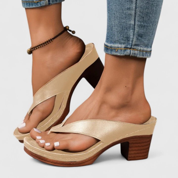 Regina | Women's Thong Orthopaedic Heel Sandals 