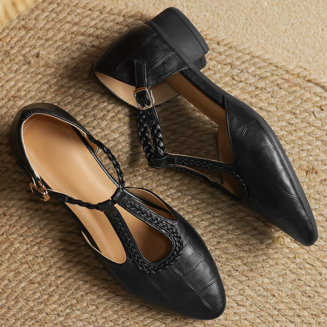 Women's Soft Leather Mary Janes styled for everyday wear with casual outfit