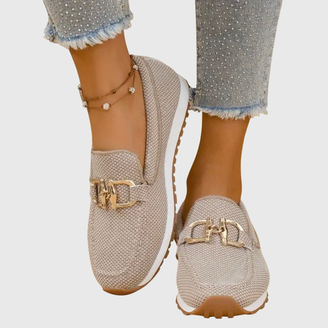 Women Orthopedic Mesh Loafers styled with casual outfit for everyday wear