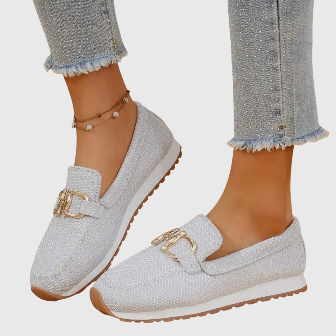Full view of Women Orthopedic Mesh Loafers showing breathable design and supportive structure