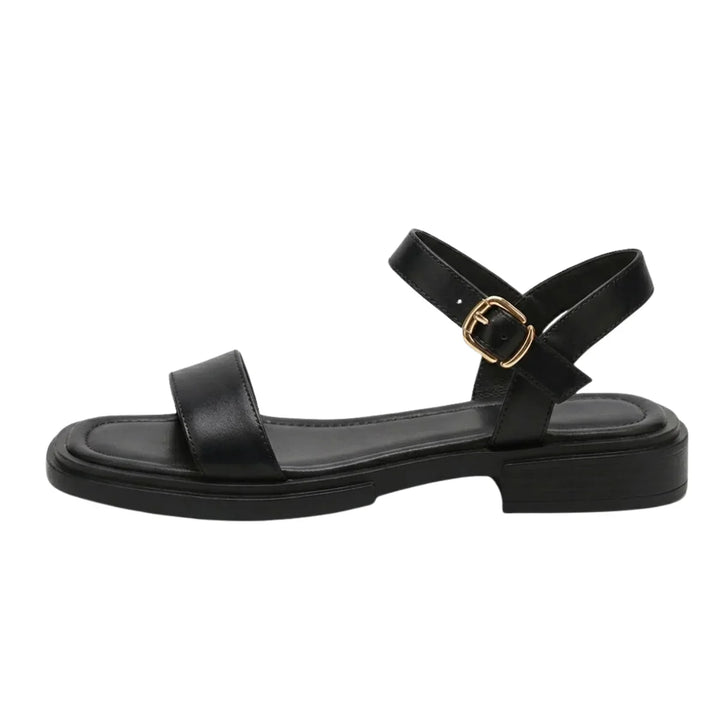 Women's open-toe sandals with chunky sole and single toe strap design