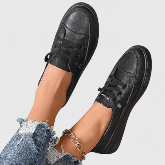 Overhead view of Women Casual Orthopedic Platform Sneakers showing clean design and timeless appeal